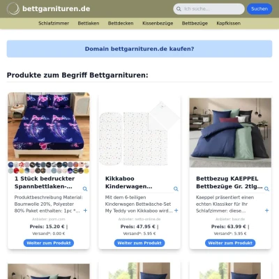 Screenshot bettgarnituren.de