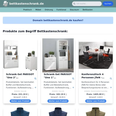 Screenshot bettkastenschrank.de