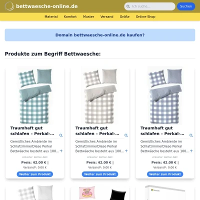 Screenshot bettwaesche-online.de