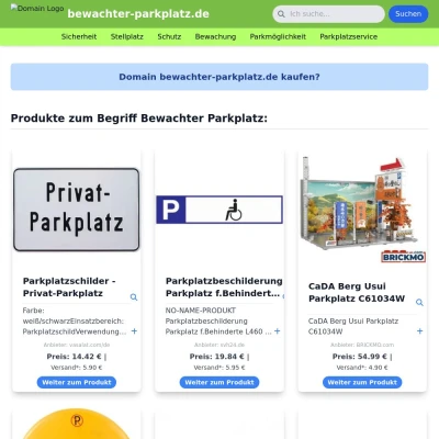 Screenshot bewachter-parkplatz.de