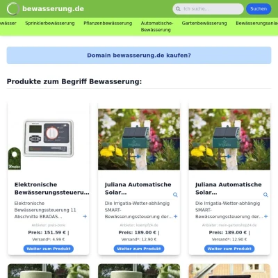 Screenshot bewasserung.de