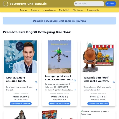 Screenshot bewegung-und-tanz.de