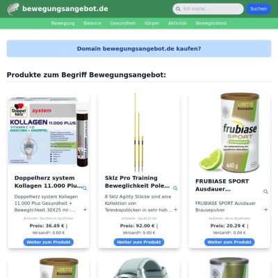 Screenshot bewegungsangebot.de