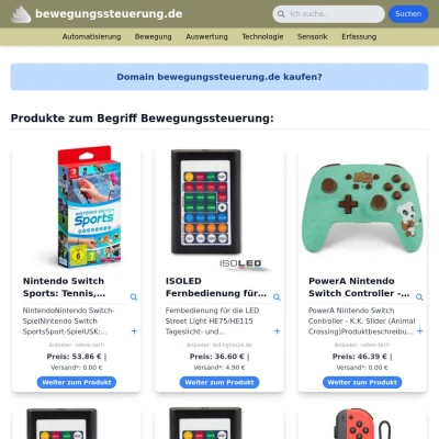 Screenshot bewegungssteuerung.de