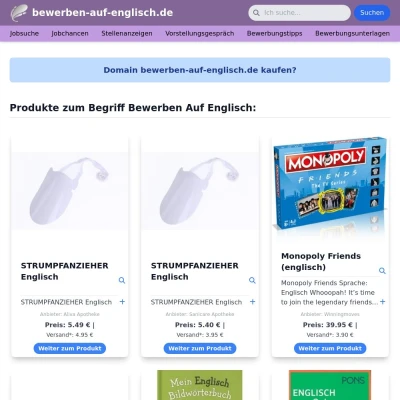 Screenshot bewerben-auf-englisch.de