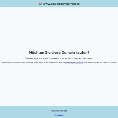 Screenshot bewerbenmiterfolg.ch