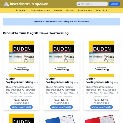 Screenshot bewerbertraining24.de