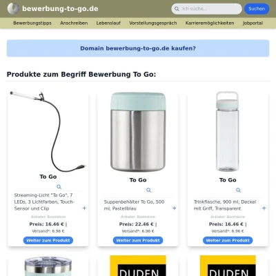 Screenshot bewerbung-to-go.de