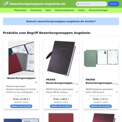 Screenshot bewerbungsmappen-angebote.de