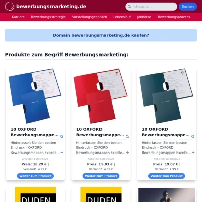 Screenshot bewerbungsmarketing.de