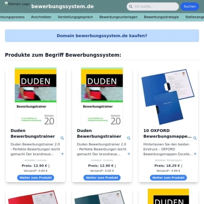 Screenshot bewerbungssystem.de