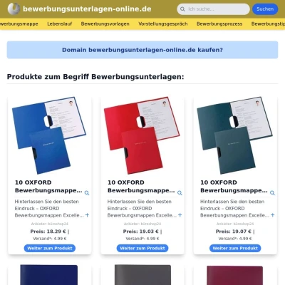 Screenshot bewerbungsunterlagen-online.de