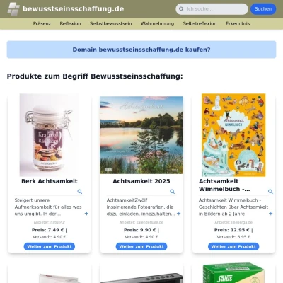 Screenshot bewusstseinsschaffung.de