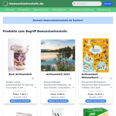 Screenshot bewusstseinsstufe.de