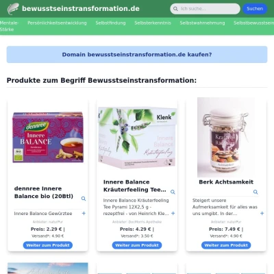 Screenshot bewusstseinstransformation.de