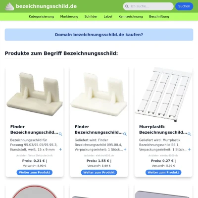 Screenshot bezeichnungsschild.de