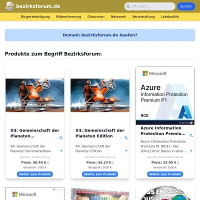 Screenshot bezirksforum.de