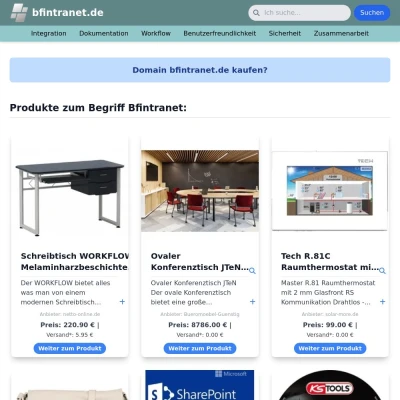 Screenshot bfintranet.de