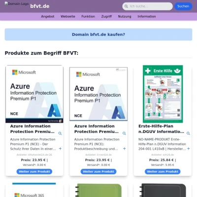 Screenshot bfvt.de