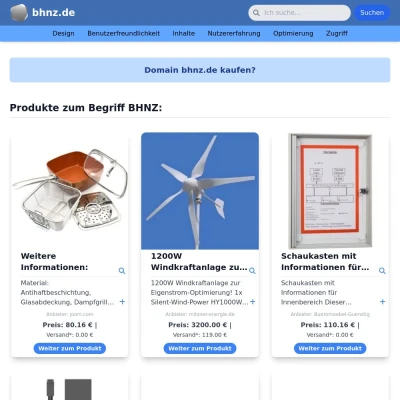 Screenshot bhnz.de