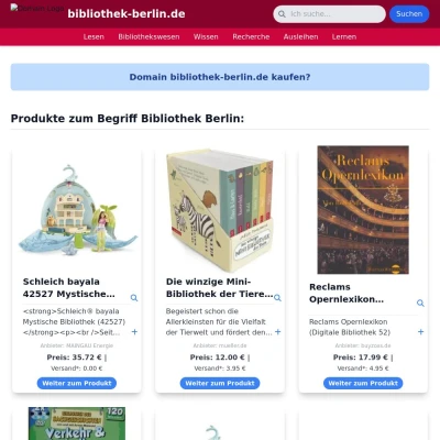 Screenshot bibliothek-berlin.de