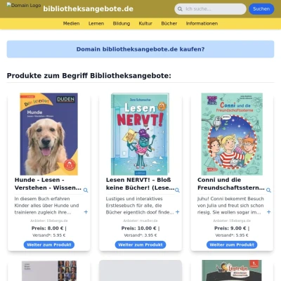 Screenshot bibliotheksangebote.de