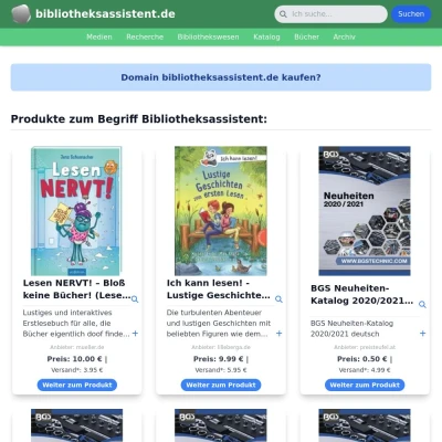 Screenshot bibliotheksassistent.de