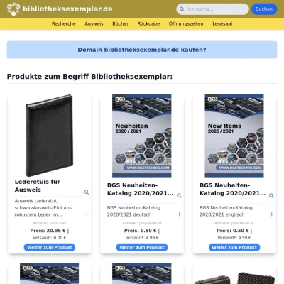 Screenshot bibliotheksexemplar.de