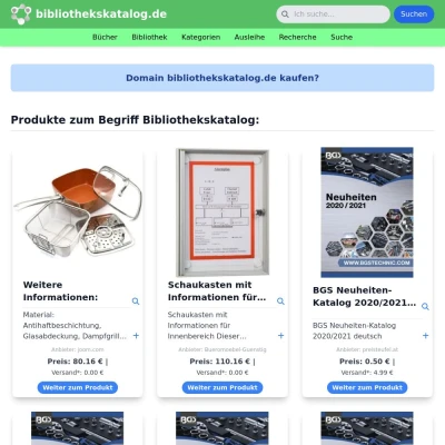 Screenshot bibliothekskatalog.de