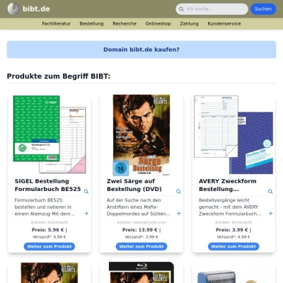 Screenshot bibt.de