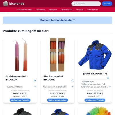 Screenshot bicolor.de