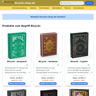 Screenshot bicycle-shop.de