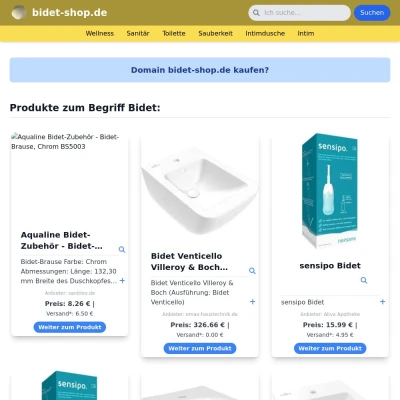 Screenshot bidet-shop.de