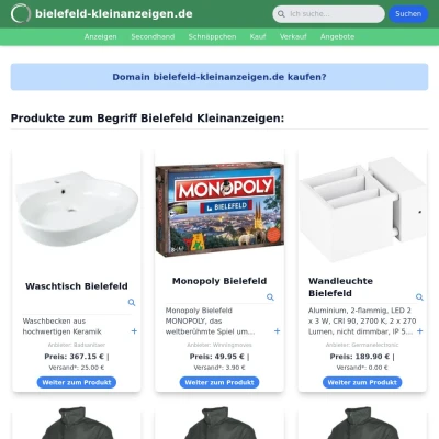 Screenshot bielefeld-kleinanzeigen.de