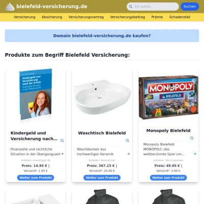 Screenshot bielefeld-versicherung.de