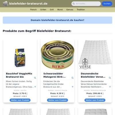 Screenshot bielefelder-bratwurst.de