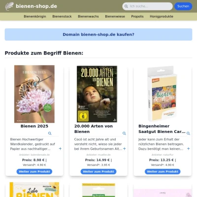 Screenshot bienen-shop.de