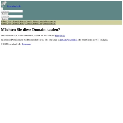 Screenshot bienenshop24.de