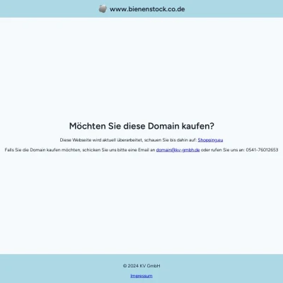 Screenshot bienenstock.co.de