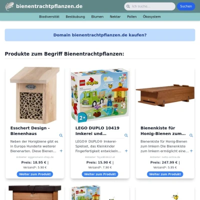 Screenshot bienentrachtpflanzen.de