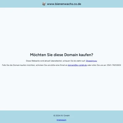 Screenshot bienenwachs.co.de