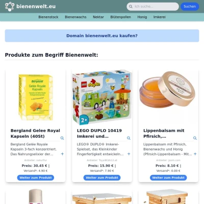 Screenshot bienenwelt.eu
