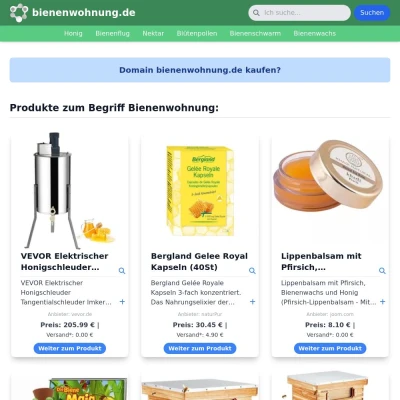 Screenshot bienenwohnung.de