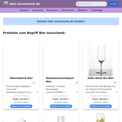 Screenshot bier-ausschank.de