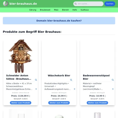 Screenshot bier-brauhaus.de