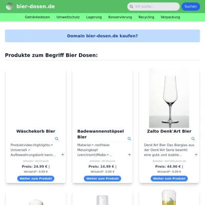 Screenshot bier-dosen.de