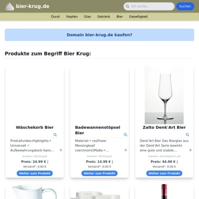 Screenshot bier-krug.de