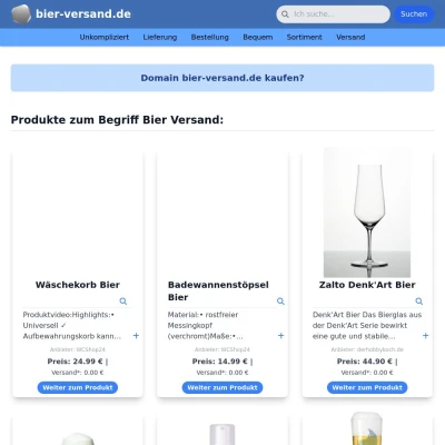 Screenshot bier-versand.de