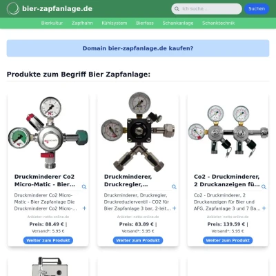 Screenshot bier-zapfanlage.de