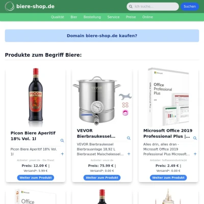 Screenshot biere-shop.de